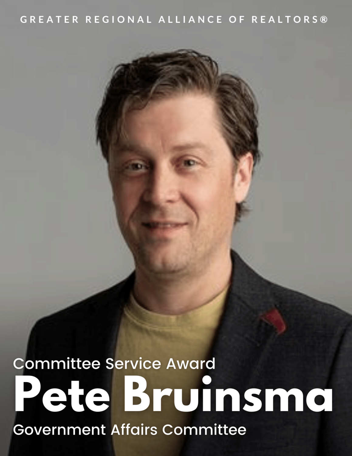 Grand River Realty's Pete Bruinsma takes home second Pinnacle Award in